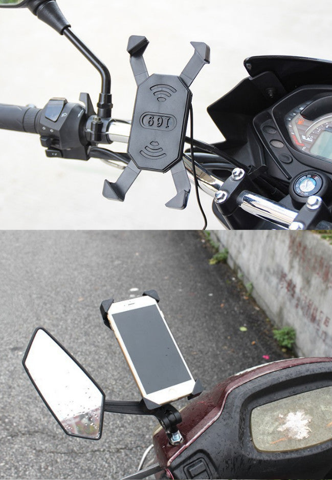 Mobile phone holder for electric bicycle and motorcycle
