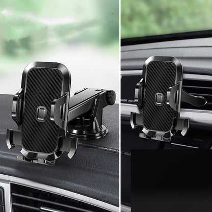 Carbon Fiber Car Phone Holder Multifunctional Telescopic Suction Cup