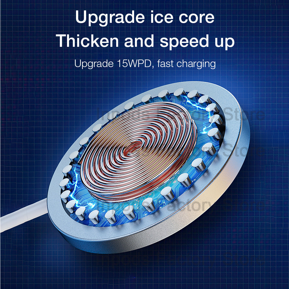 Compatible with Apple, Magnet Safe Fast 15w Wireless Charger