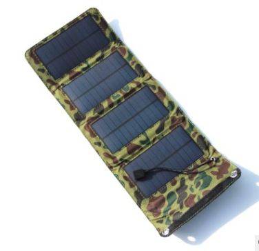 Outdoor 8W folding solar charger Direct charging collapsible solar