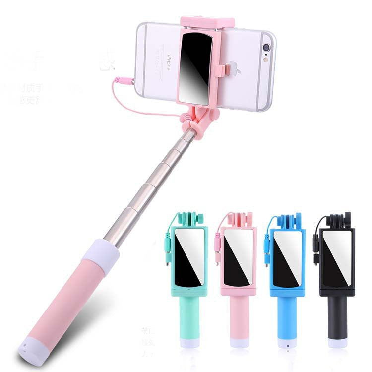 Compatible with Apple , Mini wire control selfie stick