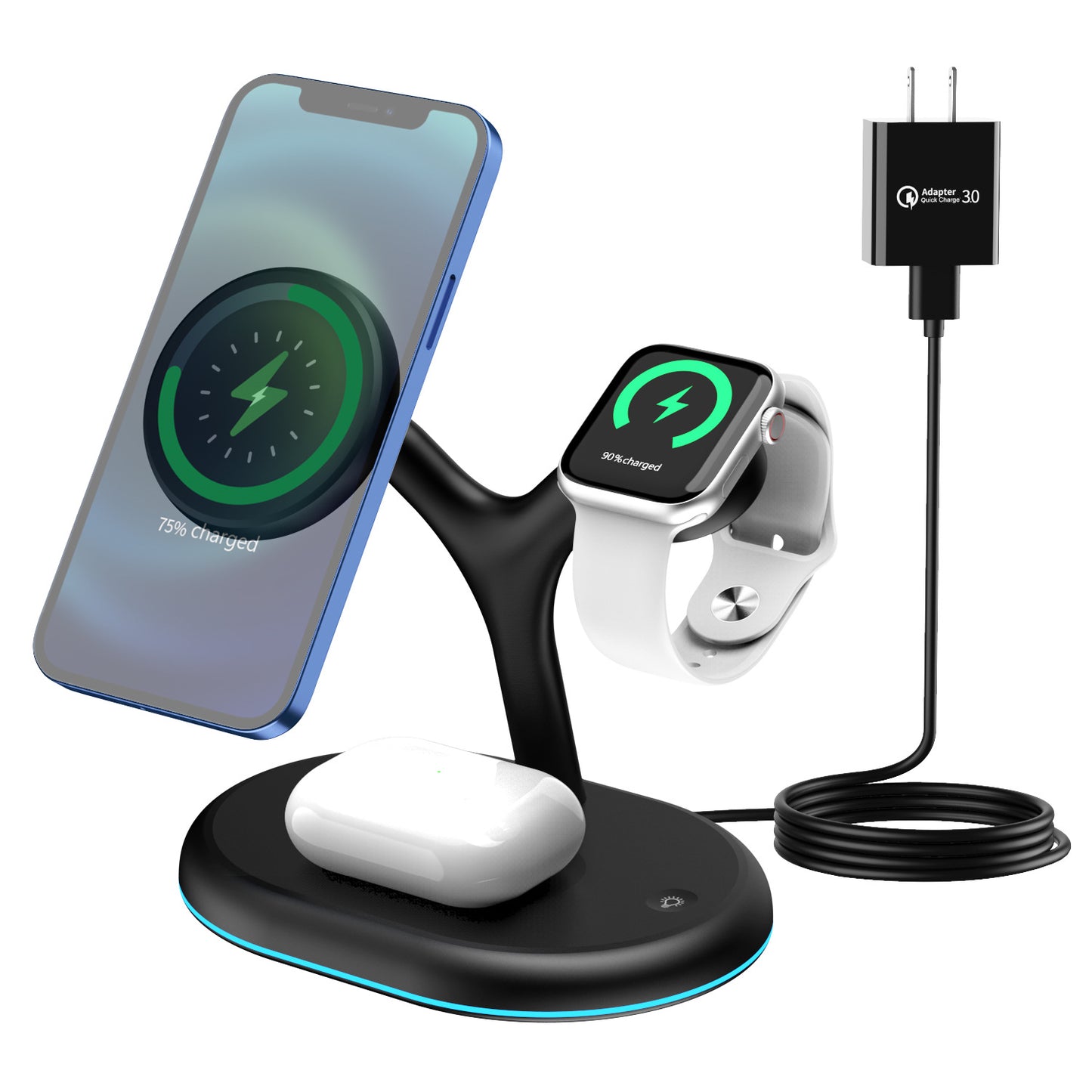 Multifunctional Three-in-one Magnetic Wireless Charger