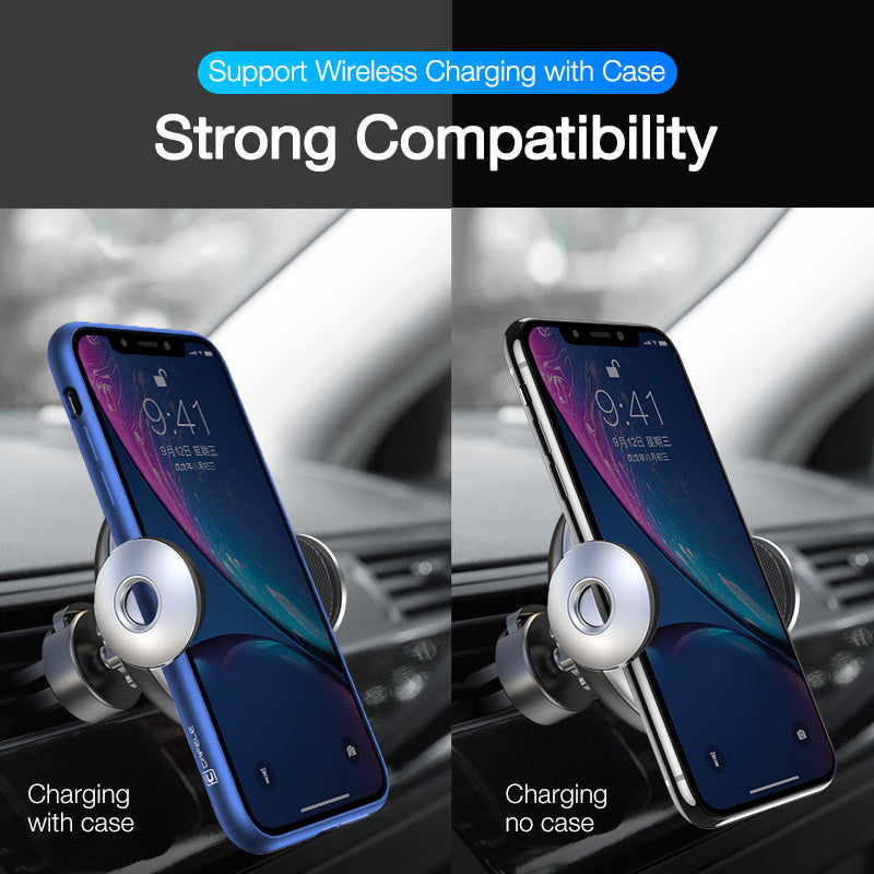 Wireless charger for car phone holder