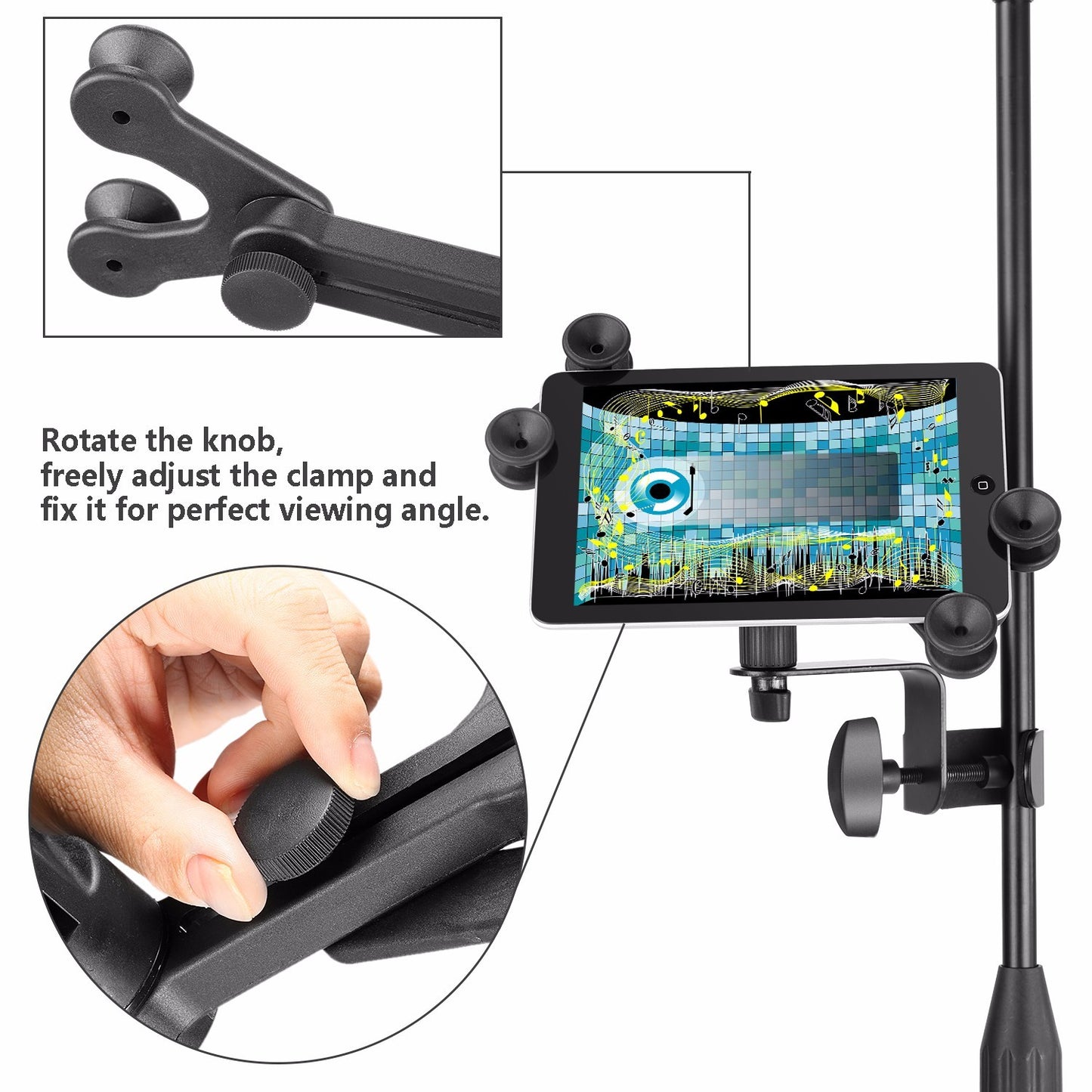 Neewer 6-11 inches Adjustable Music Mic Microphone Stand Tablet Holder