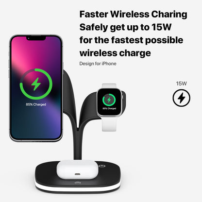 Magnetic Three-in-one Wireless Phone Charger