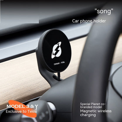 Car Wireless Charging Steering Wheel Navigation Bracket
