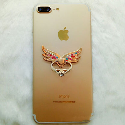 Angel Wings Metal Diamond-Studded Anti-Fall Mobile Phone Holder