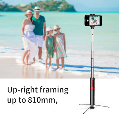 Compatible with Apple, Integrated Bluetooth remote control selfie stick with tripod