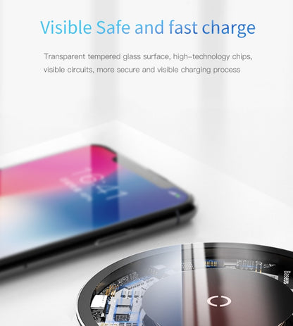 Minimal Wireless Charger Ultra-thin Portable Glass Transparent