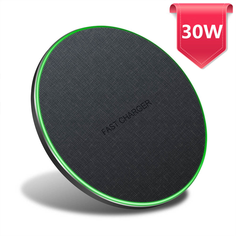 Fast Wireless Charger Disc Thin Leather Material