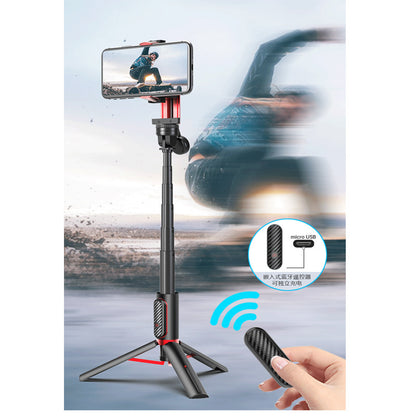 Compatible with Apple, Handheld Stabilizer All-In-One Selfie Stick Tripod