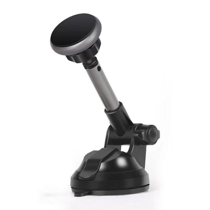 Creative 360 degree rotating suction cup telescopic magnet aluminum alloy car phone holder