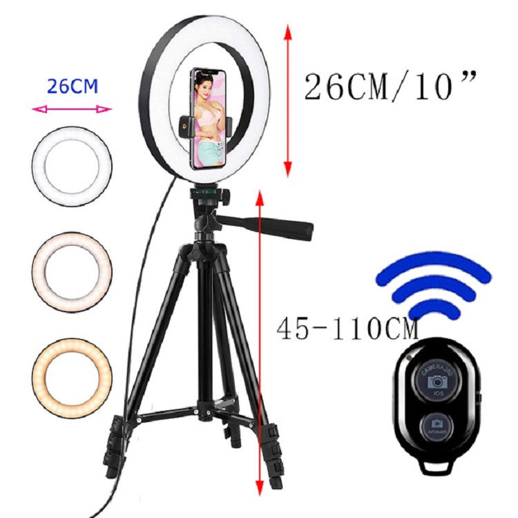 Compatible with Apple, LED Selfie Photography Ring Light Tripod Makeup Light