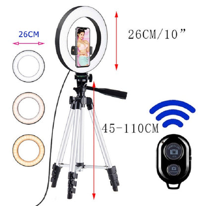 Compatible with Apple, LED Selfie Photography Ring Light Tripod Makeup Light