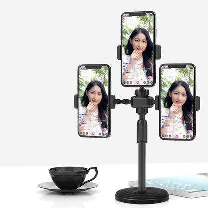 Live Streaming Phone Holder with Dimmable LED Ring Fill Light