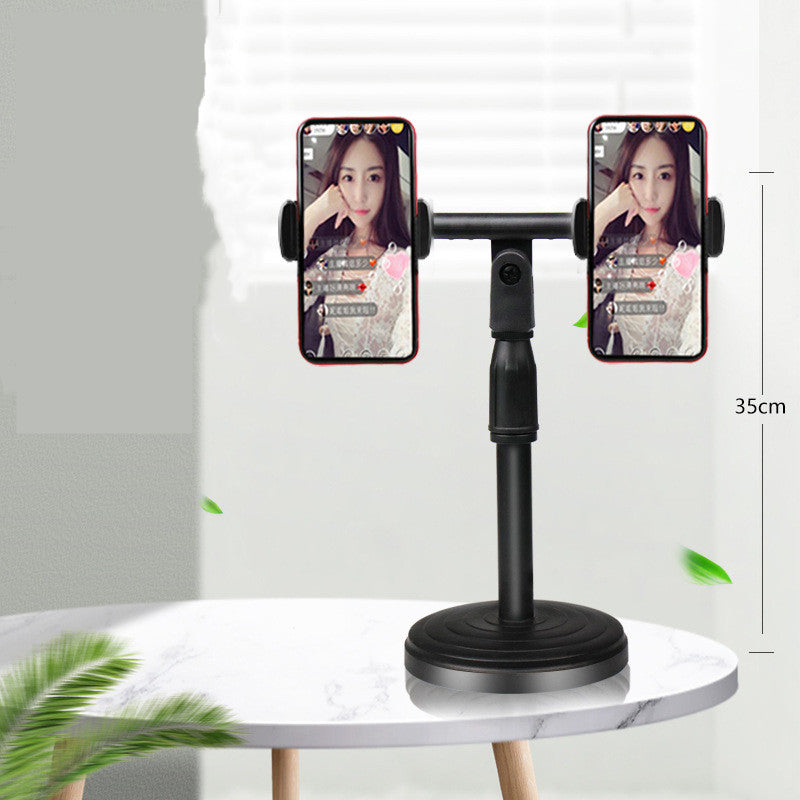 Live Streaming Phone Holder with Dimmable LED Ring Fill Light