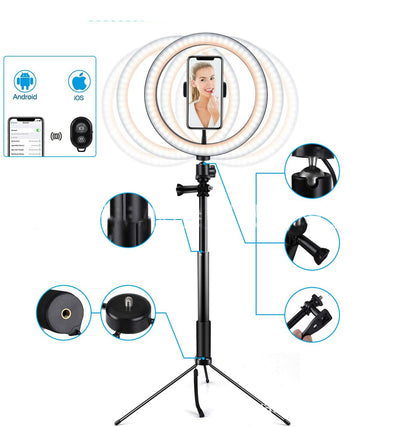10 LED Ring Light Lamp Phone Selfie Camera