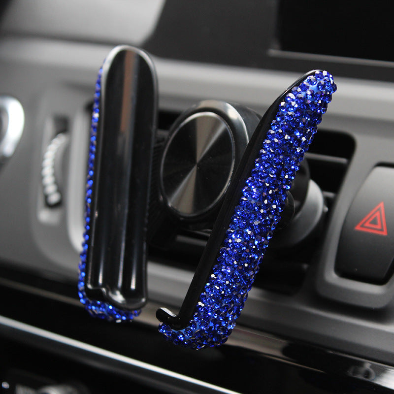 Mobile Phone Car Holder With Diamond-Encrusted Car Navigation