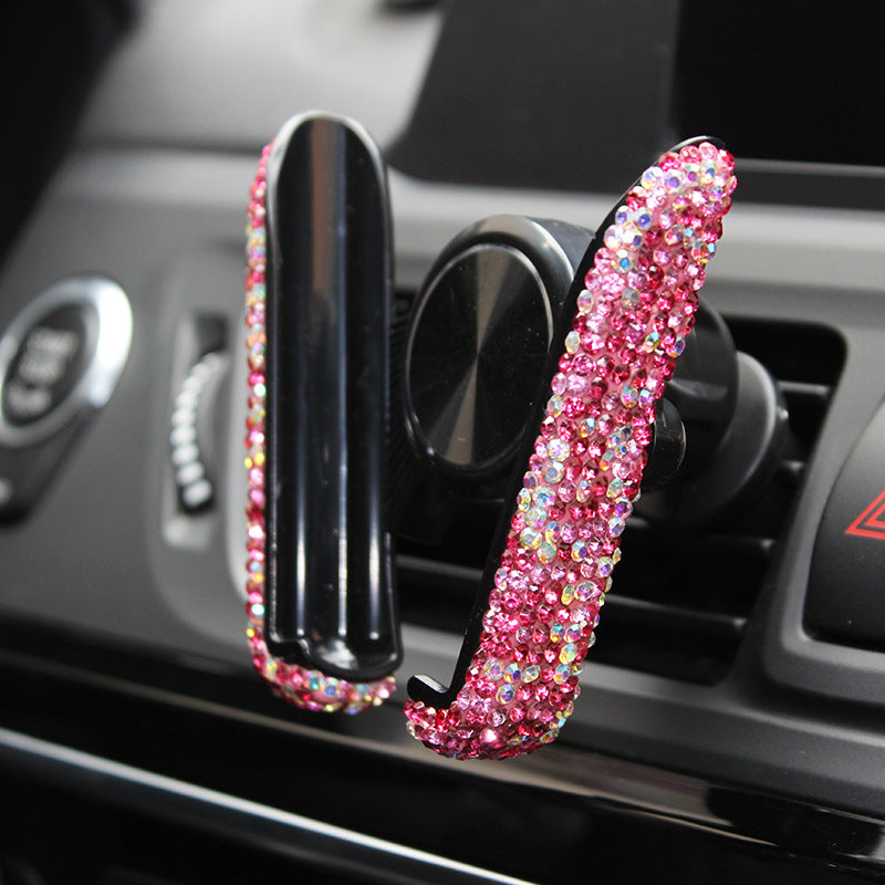 Mobile Phone Car Holder With Diamond-Encrusted Car Navigation