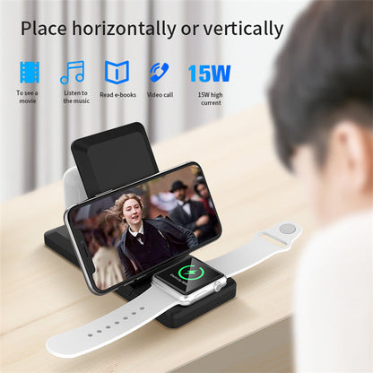 Three-In-One Wireless Charger Charging Stand