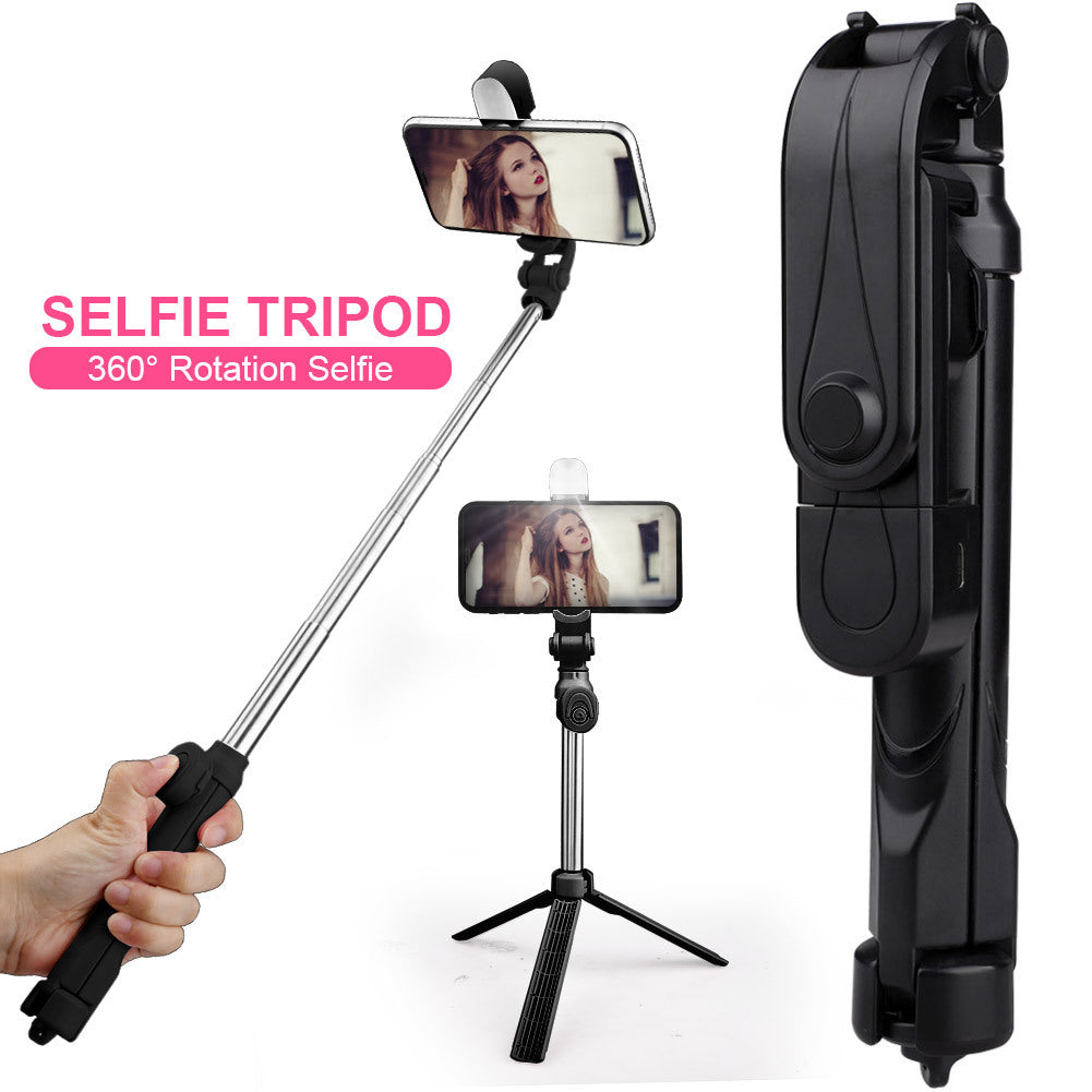 Wireless Bluetooth Selfie Stick Portable Handheld Telescopic Tripod