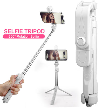 Wireless Bluetooth Selfie Stick Portable Handheld Telescopic Tripod