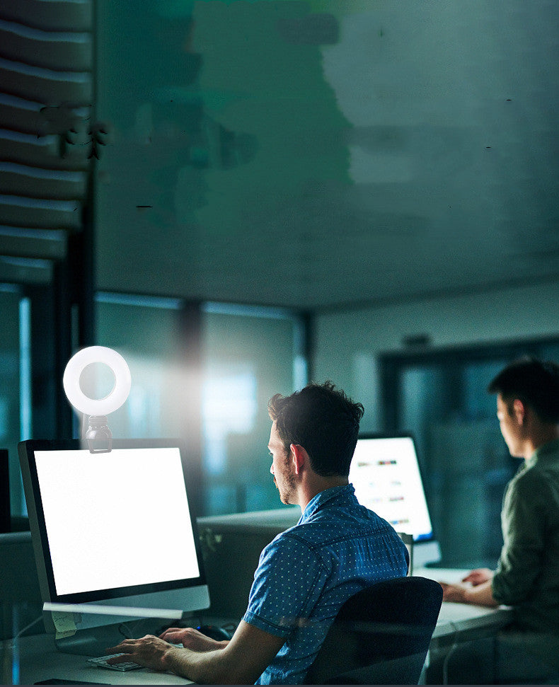 Video Conference 4 Inch Fill Light Computer Live Photography LED Selfie Light