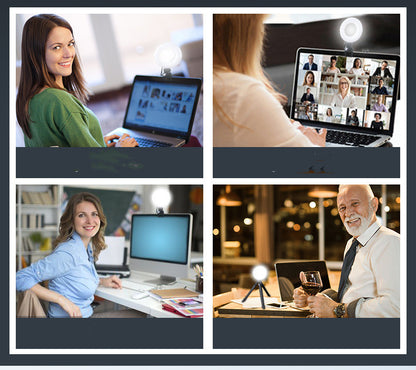Video Conference 4 Inch Fill Light Computer Live Photography LED Selfie Light