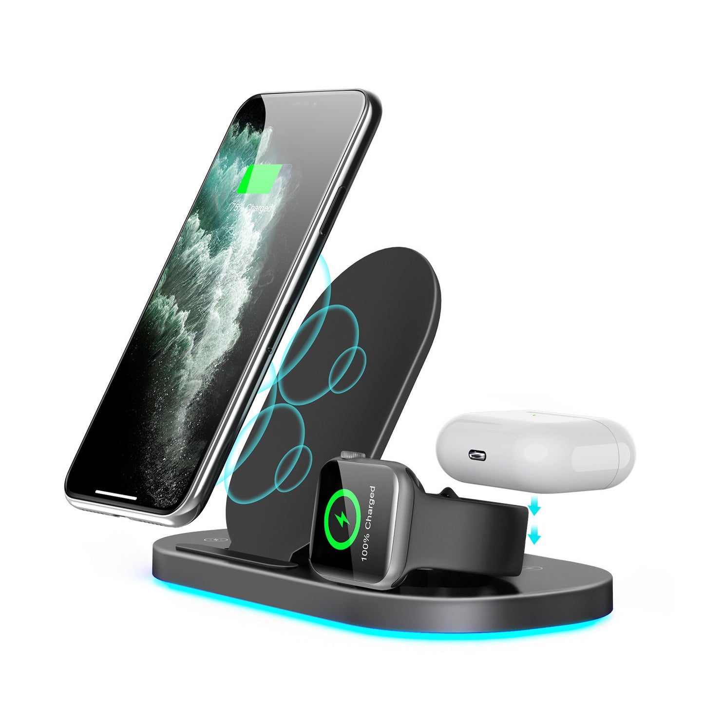 The New 15W Multifunctional Three-In-One Wireless Charger