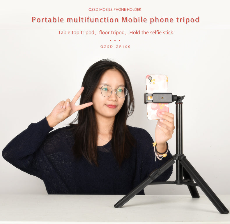 Compatible with Apple, Bluetooth Tripod Mobile Phone Holder Live Selfie