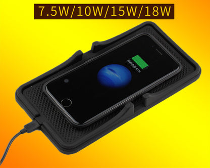 Wireless Charging 15W Mobile Phone Holder Car Anti-skid Pad