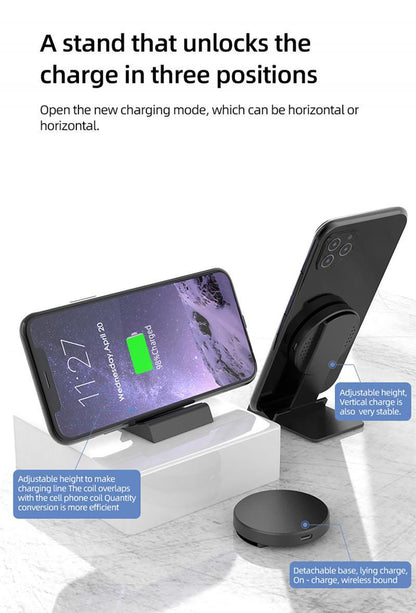 Horizontal Cooling Hole Mobile Phone Holder Wireless Fast Charger