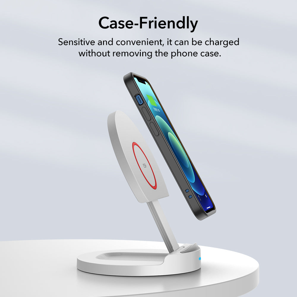 Compatible with Apple , Foldable Wireless Charger Fast Charging Stand