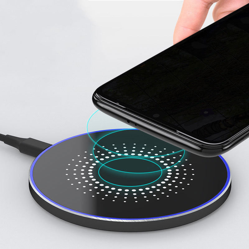 Mobile Phone Wireless Charger QI Fast Charging Glass Surface