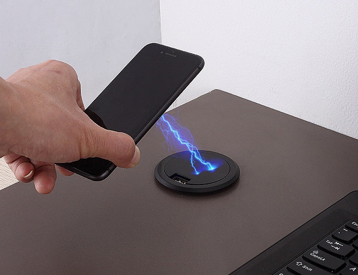 Desk Dining Table Hidden 10 Watt Mobile Phone Wireless Charger