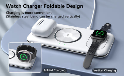 Folding Magnetic Wireless Charger Charger Desktop Bracket