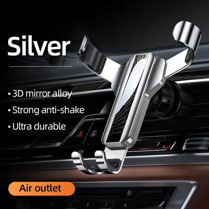 Gravity metal air outlet instrument panel mobile phone holder