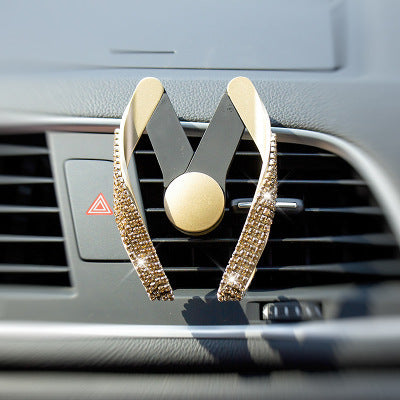 Car diamond-encrusted mobile phone holder