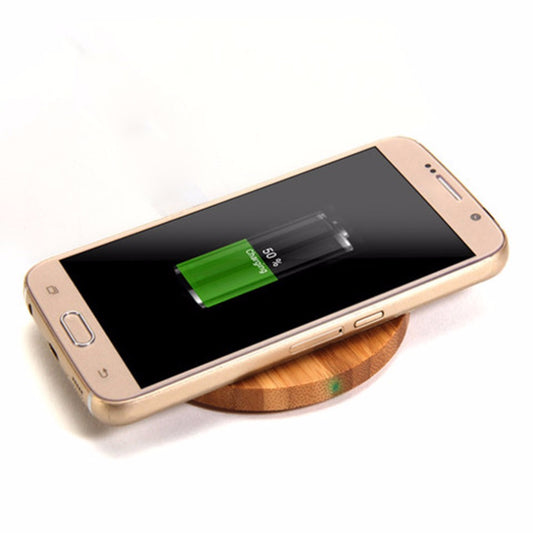 Natural Heart Shape Bamboo Wireless Charger Charging Pad For