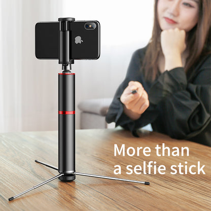 Compatible with Apple, Integrated Bluetooth remote control selfie stick with tripod