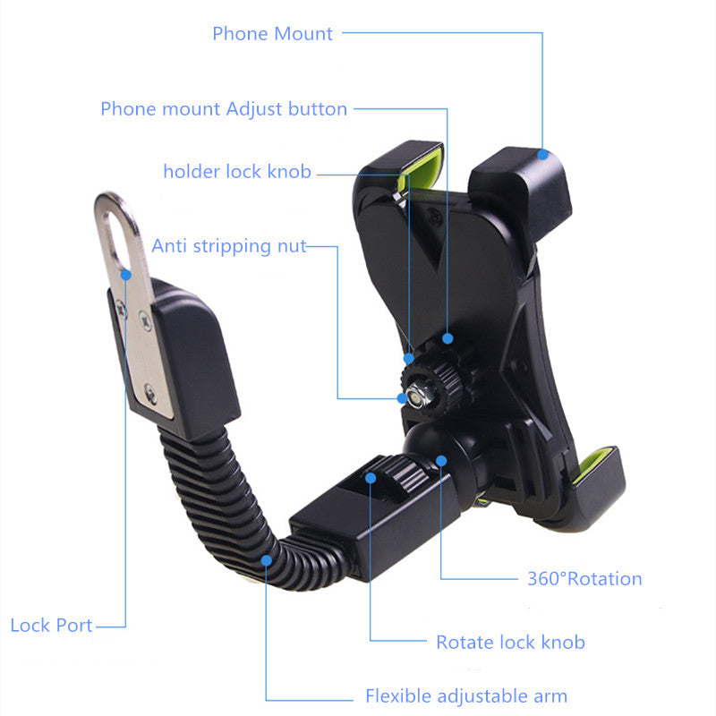 Electric motorcycle mobile phone bracket