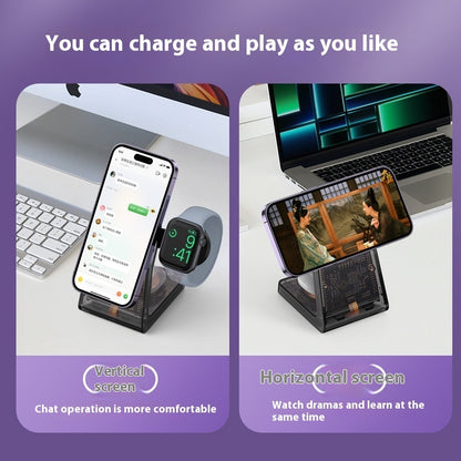 Transparent Three-in-one Wireless Charger Electrical Magnetic Stand