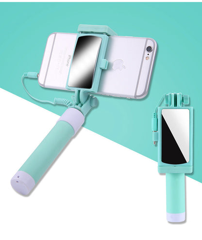 Compatible with Apple , Mini wire control selfie stick