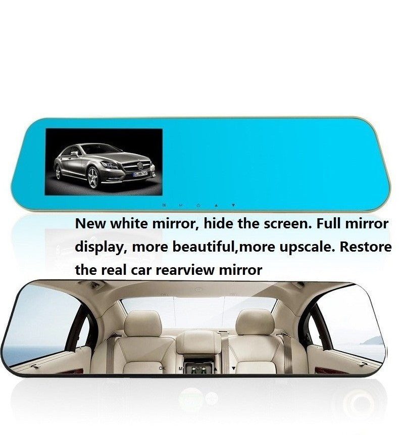 White glass white mirror new driving recorder