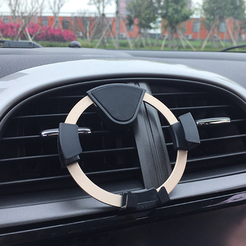 Car Bracket Navigation Alloy Solid Circular Mobile Phone Bracket Automatic Induction