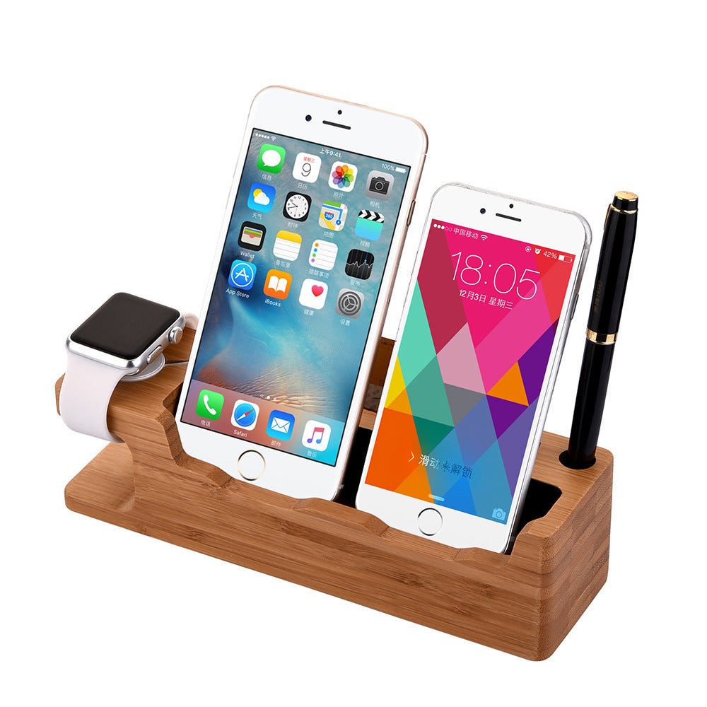 Creative Watch Bamboo Bedside Desktop Stand Base