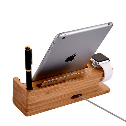 Creative Watch Bamboo Bedside Desktop Stand Base