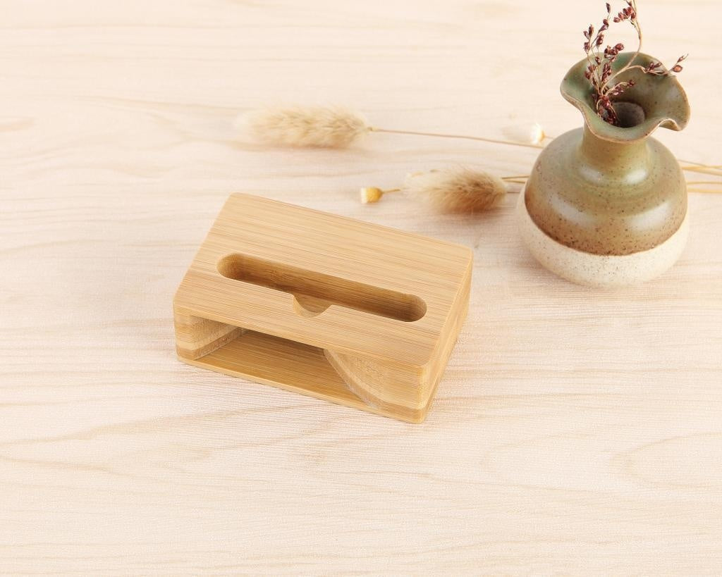 Mobile Phone Sound Amplifier Wooden Desktop Phone Holder Lazy