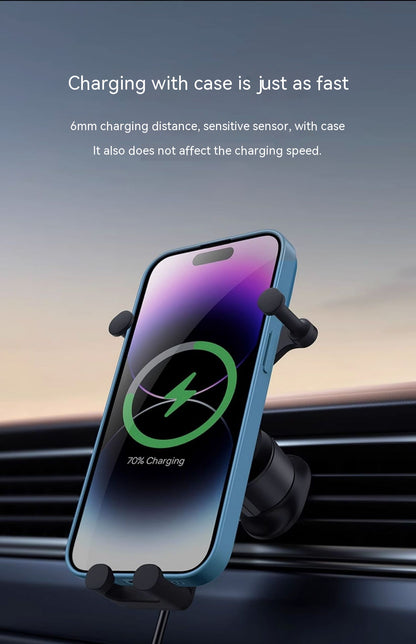 Car Phone Holder Wireless Charger Fixed Anti-shake