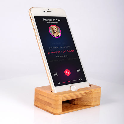 Wooden mobile phone loudspeaker